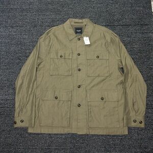 Todd Snyder Jacket Men XL Green Linen Cotton Field Military Coat Chore Light